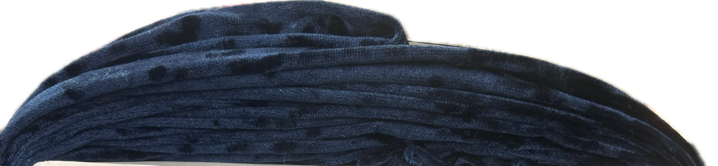 Stretch Crush Velvet Navy