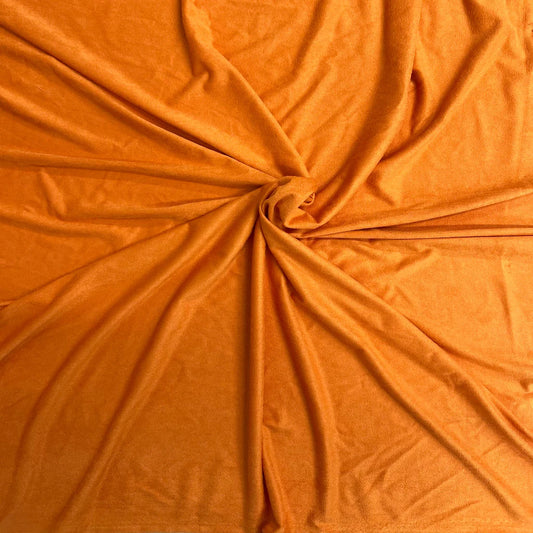 Faux Suede Stretch Orange