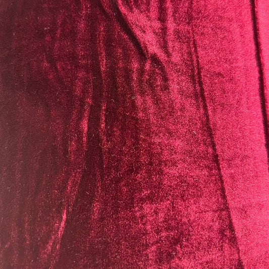 Stretch Velvet Burgundy