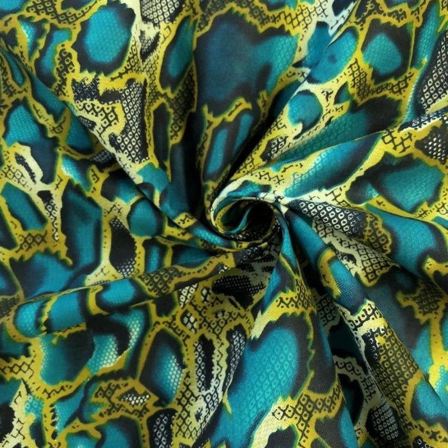 Stretch Wrap Teal Snake